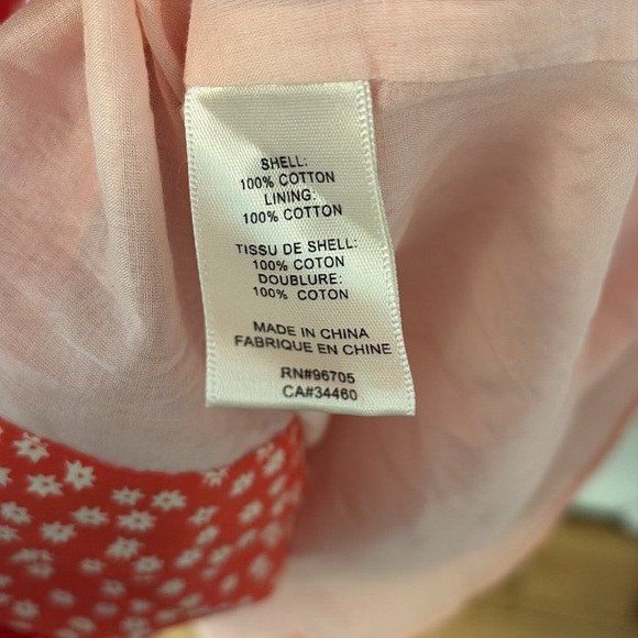 Rebecca Taylor MALIA FLORAL POPLIN DRESS IN CHERRY COMBO sz 8 - Picture 7 of 9